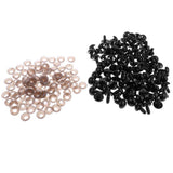Maxbell 200pcs Black Plastic Safety Eye with Backs for Bear Doll DIY Craft 15mm 20mm