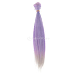 Maxbell Doll DIY Straight Hair 25cm x100cm - For Arts and Crafts Doll Making Supplies -Purple - Aladdin Shoppers