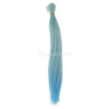 Maxbell Doll DIY Straight Hair 25cm x 100cm - For Arts and Crafts Doll Making Supplies -Blue - Aladdin Shoppers