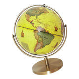 Maxbell Maxbell 25cm ABS Geographical 720° Rotating World Map Ocean Globe Desktop Decor Teaching Aid Yellow