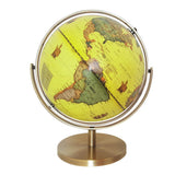 Maxbell Maxbell 25cm ABS Geographical 720° Rotating World Map Ocean Globe Desktop Decor Teaching Aid Yellow
