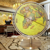 Maxbell Maxbell 25cm ABS Geographical 720° Rotating World Map Ocean Globe Desktop Decor Teaching Aid Yellow