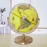 Maxbell Maxbell 25cm ABS Geographical 720° Rotating World Map Ocean Globe Desktop Decor Teaching Aid Yellow