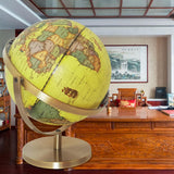 Maxbell Maxbell 25cm ABS Geographical 720° Rotating World Map Ocean Globe Desktop Decor Teaching Aid Yellow