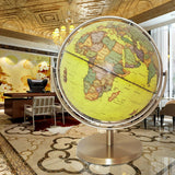 Maxbell Maxbell 25cm ABS Geographical 720° Rotating World Map Ocean Globe Desktop Decor Teaching Aid Yellow