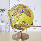Maxbell Maxbell 25cm ABS Geographical 720° Rotating World Map Ocean Globe Desktop Decor Teaching Aid Yellow