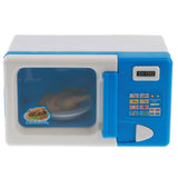 Plastic Simulation Home Appliance For Kids Role Play Toys - Blue Microwave Oven