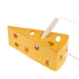 Maxbell Kids Wooden Montessori Toys Cheese Toys Lacing Game Educational Toy Gift