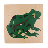 2 Piece Children Wooden Montessori Animal Peg Jigsaw Puzzle Toy 01