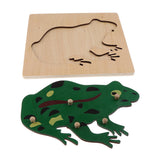 2 Piece Children Wooden Montessori Animal Peg Jigsaw Puzzle Toy 01