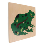 2 Piece Children Wooden Montessori Animal Peg Jigsaw Puzzle Toy 01