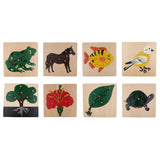 2 Piece Children Wooden Montessori Animal Peg Jigsaw Puzzle Toy 01