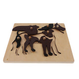 2 Piece Children Wooden Montessori Animal Peg Jigsaw Puzzle Toy 02
