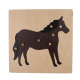 2 Piece Children Wooden Montessori Animal Peg Jigsaw Puzzle Toy 02