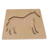 2 Piece Children Wooden Montessori Animal Peg Jigsaw Puzzle Toy 02