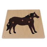2 Piece Children Wooden Montessori Animal Peg Jigsaw Puzzle Toy 02