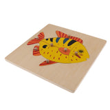 2 Piece Children Wooden Montessori Animal Peg Jigsaw Puzzle Toy 01