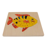 2 Piece Children Wooden Montessori Animal Peg Jigsaw Puzzle Toy 01
