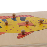 2 Piece Children Wooden Montessori Animal Peg Jigsaw Puzzle Toy 01