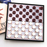 Magnetic Chessboard Portable Foldable Checkers Draughts White & Brown Chessman Set Competition Toys Playset