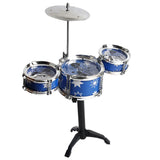 Maxbell Maxbell Mini Jazz Band Drum Kits Percussion Instruments Set Children Educational Musical Toy -3 Drums Blue