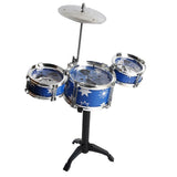 Maxbell Maxbell Mini Jazz Band Drum Kits Percussion Instruments Set Children Educational Musical Toy -3 Drums Blue