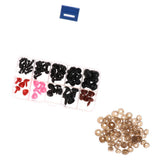 Maxbell 75 Pieces 6-12mm Assorted Size Black Plastic Safety Eyes & Triangle Noses with Washers for Teddy Bear DIY Making - Aladdin Shoppers