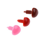 Maxbell 75 Pieces 6-12mm Assorted Size Black Plastic Safety Eyes & Triangle Noses with Washers for Teddy Bear DIY Making - Aladdin Shoppers