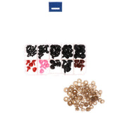 Maxbell 75 Pieces 6-12mm Assorted Size Black Plastic Safety Eyes & Triangle Noses with Washers for Teddy Bear DIY Making