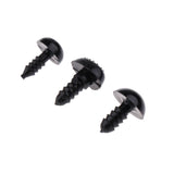 Maxbell 75 Pieces 6-12mm Assorted Size Black Plastic Safety Eyes & Triangle Noses with Washers for Teddy Bear DIY Making - Aladdin Shoppers