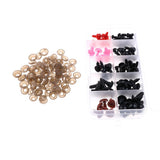 Maxbell 75 Pieces 6-12mm Assorted Size Black Plastic Safety Eyes & Triangle Noses with Washers for Teddy Bear DIY Making - Aladdin Shoppers