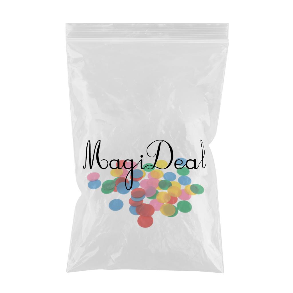 Maxbell Maxbell 50pcs Plastic Counters Chips for Mathematics Numeracy Teaching Multi-colored
