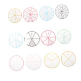 Maxbell 2 set of 24pcs Numbered Fractions Circles Math Chips Mathematics Number Toy