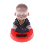 Maxbell Maxbell Solar Powered Bobbling Toy Shaking Head Monk Home/Car Ornament 3 Pieces Set