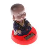 Maxbell Maxbell Solar Powered Bobbling Toy Shaking Head Monk Home/Car Ornament 3 Pieces Set