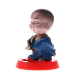 Maxbell Maxbell Solar Powered Bobbling Toy Shaking Head Monk Home/Car Ornament 3 Pieces Set