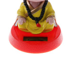 Maxbell Maxbell Solar Powered Bobbling Toy Shaking Head Monk Home/Car Ornament 3 Pieces Set