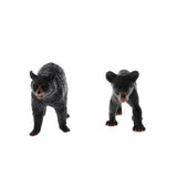 Maxbell 2pcs Simulation Animal Model Figure Toys Figurine Home Decor Black Bear