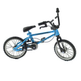 Maxbell Finger Mountain Bike Mini Bicycle Model with Repair Tool Kit Toy - Blue