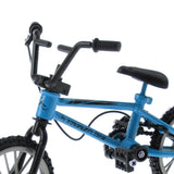 Maxbell Finger Mountain Bike Mini Bicycle Model with Repair Tool Kit Toy - Blue