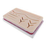 Maxbell 2 Sets Human Skin Wound Suture Pad Model Suturing Repeated Practice Kits