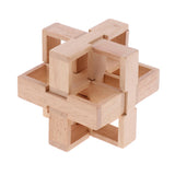 Challenge Yourself - Wooden Brain Teaser Kong Ming Lock Burr Puzzle Intelligence Game Kids/Adults Toy –Drawer Pattern