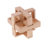 Challenge Yourself - Wooden Brain Teaser Kong Ming Lock Burr Puzzle Intelligence Game Kids/Adults Toy –Drawer Pattern