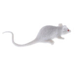 12-piece Plastic Animal White Mouse Model Educational Toy Party Bag Fillers