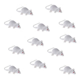 12-piece Plastic Animal White Mouse Model Educational Toy Party Bag Fillers