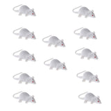 12-piece Plastic Animal White Mouse Model Educational Toy Party Bag Fillers