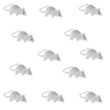 12-piece Plastic Animal White Mouse Model Educational Toy Party Bag Fillers