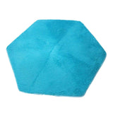Maxbell Soft Plush Kids Tent Carpet Rug Pad Bedroom Cushion - Hexagonal Blue 2x