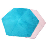 Maxbell Soft Plush Kids Tent Carpet Rug Pad Bedroom Cushion - Hexagonal Blue 2x