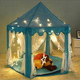 Maxbell Soft Plush Kids Tent Carpet Rug Pad Bedroom Cushion - Hexagonal Blue 2x